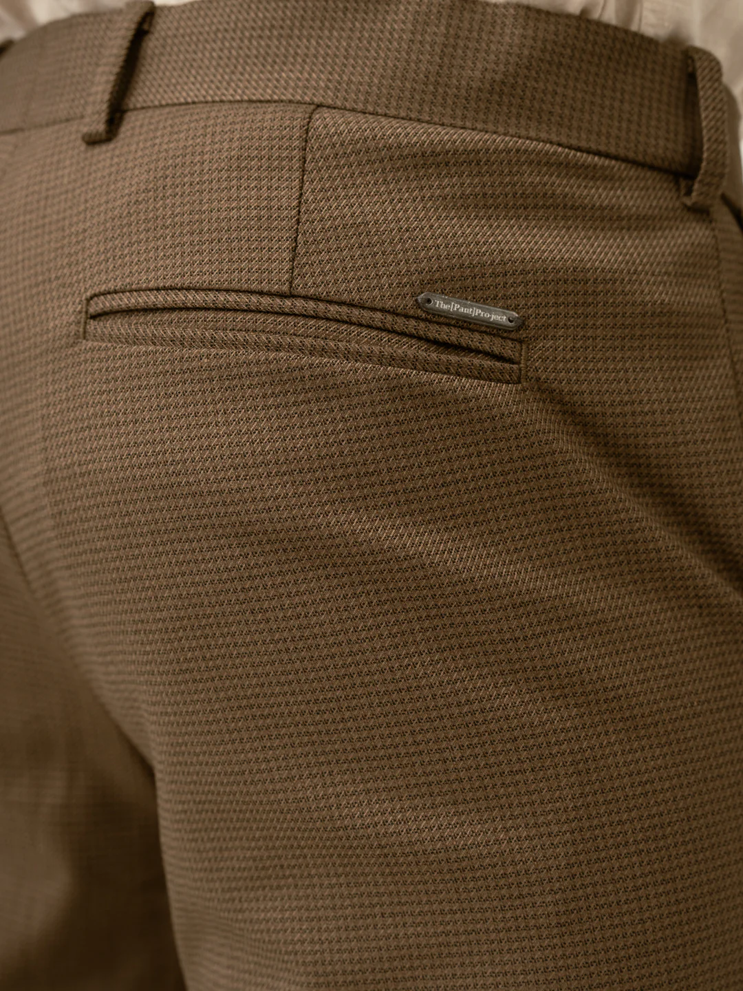 Acon Brown Textured Formal Pants - Image 7