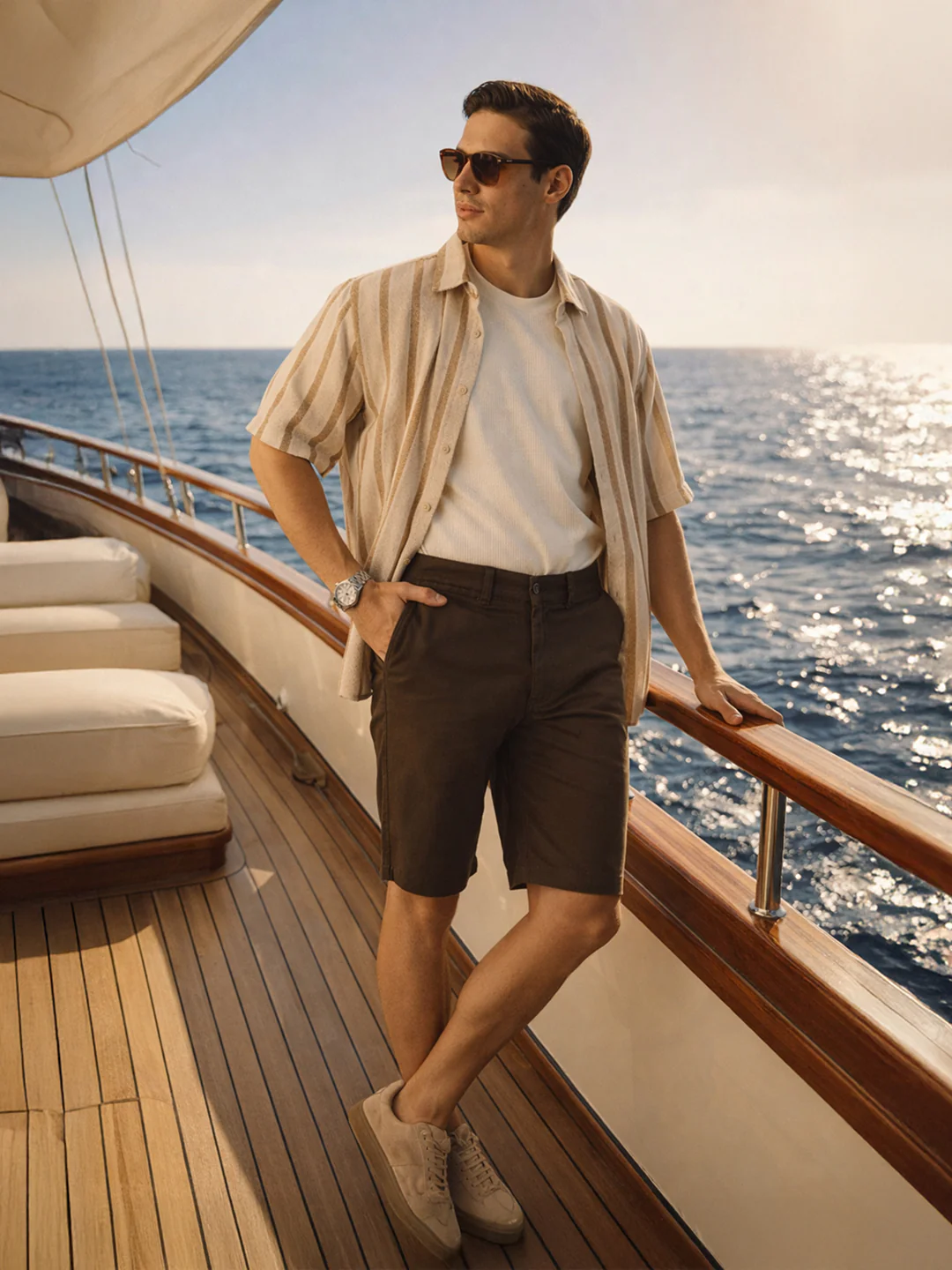 Acron Brown Chino Shorts - Image 2