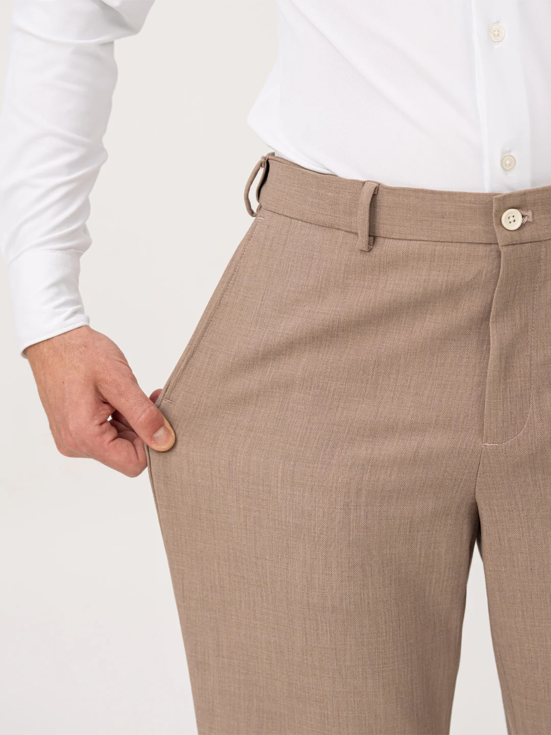 Advisor Brown Pro.Stretch Formal Trousers - Image 3
