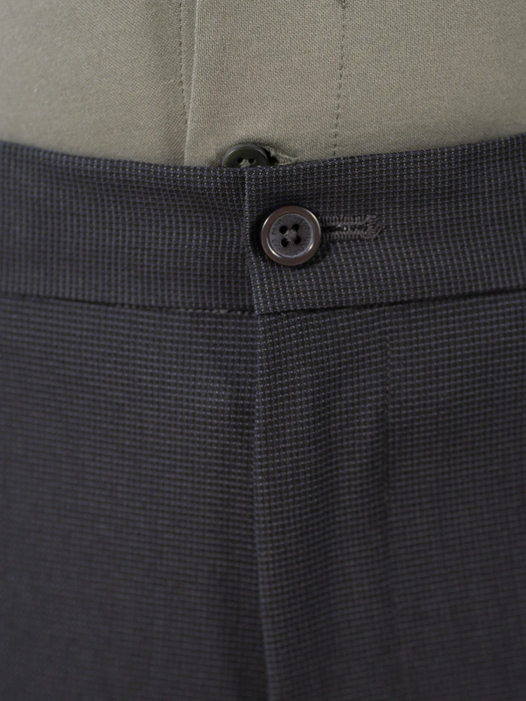 Aether Black Micro Checks Relaxed Stretch Fit Formal Pants - Image 10
