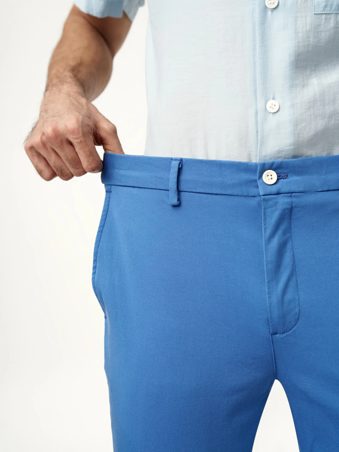 Airforce Blue Stretch Chinos - Image 4