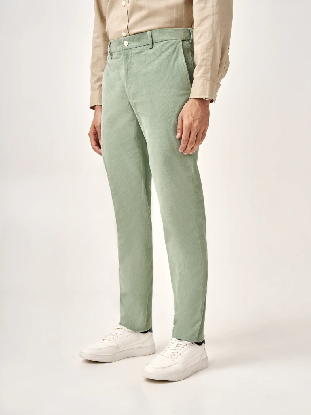 Aloe Green Corduroy Stretch Pants - Image 4
