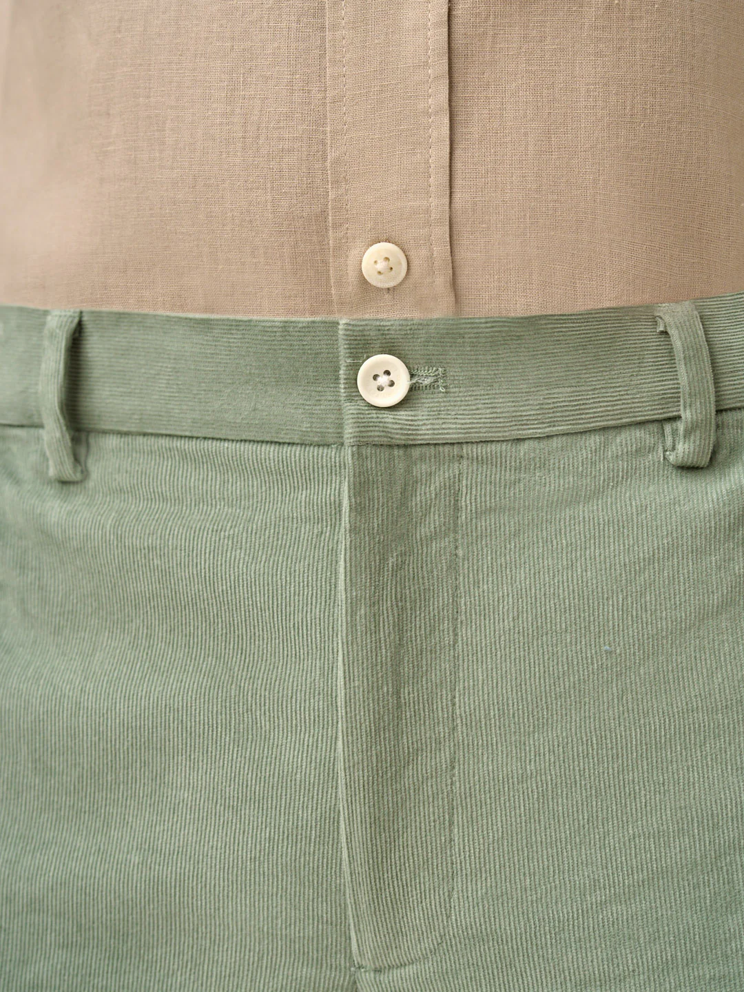 Aloe Green Corduroy Stretch Pants - Image 5