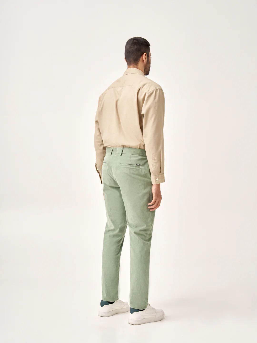Aloe Green Corduroy Stretch Pants - Image 8