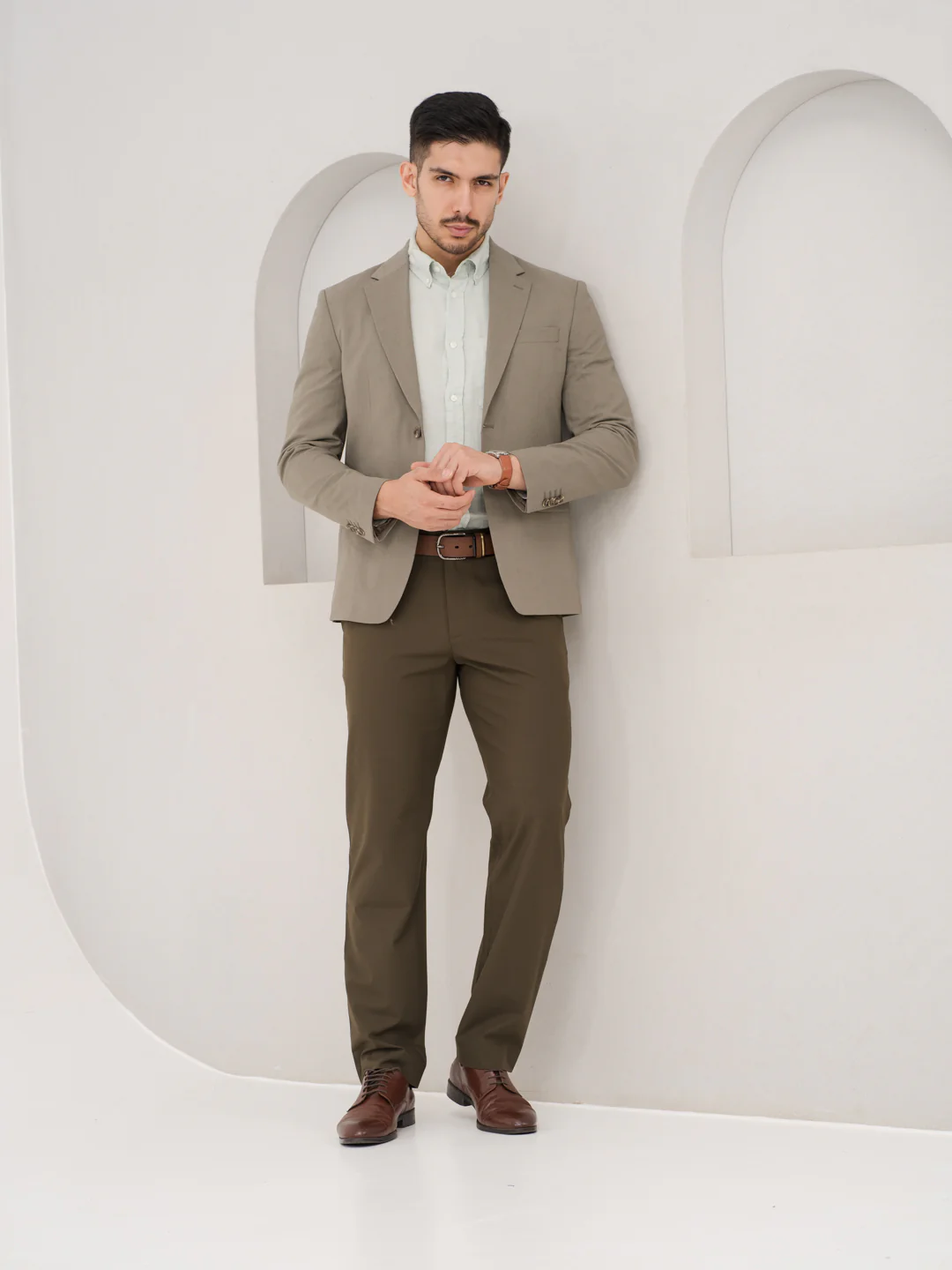 Always Olive Relaxed Fit Stretch Formal Pants - Image 10