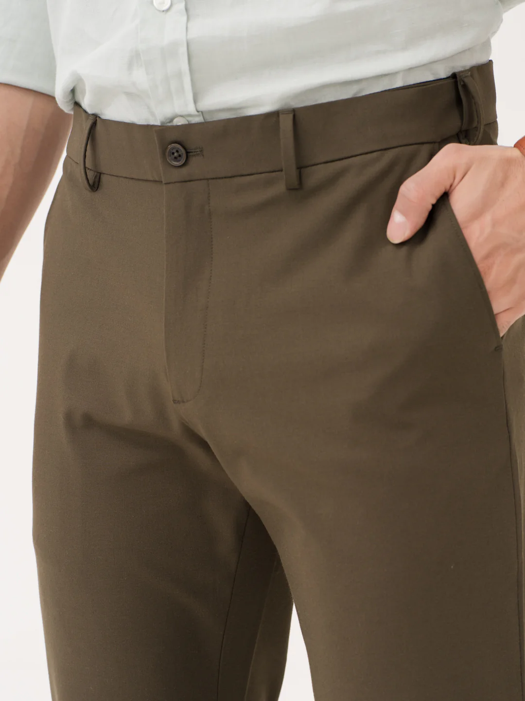 Always Olive Relaxed Fit Stretch Formal Pants - Image 11