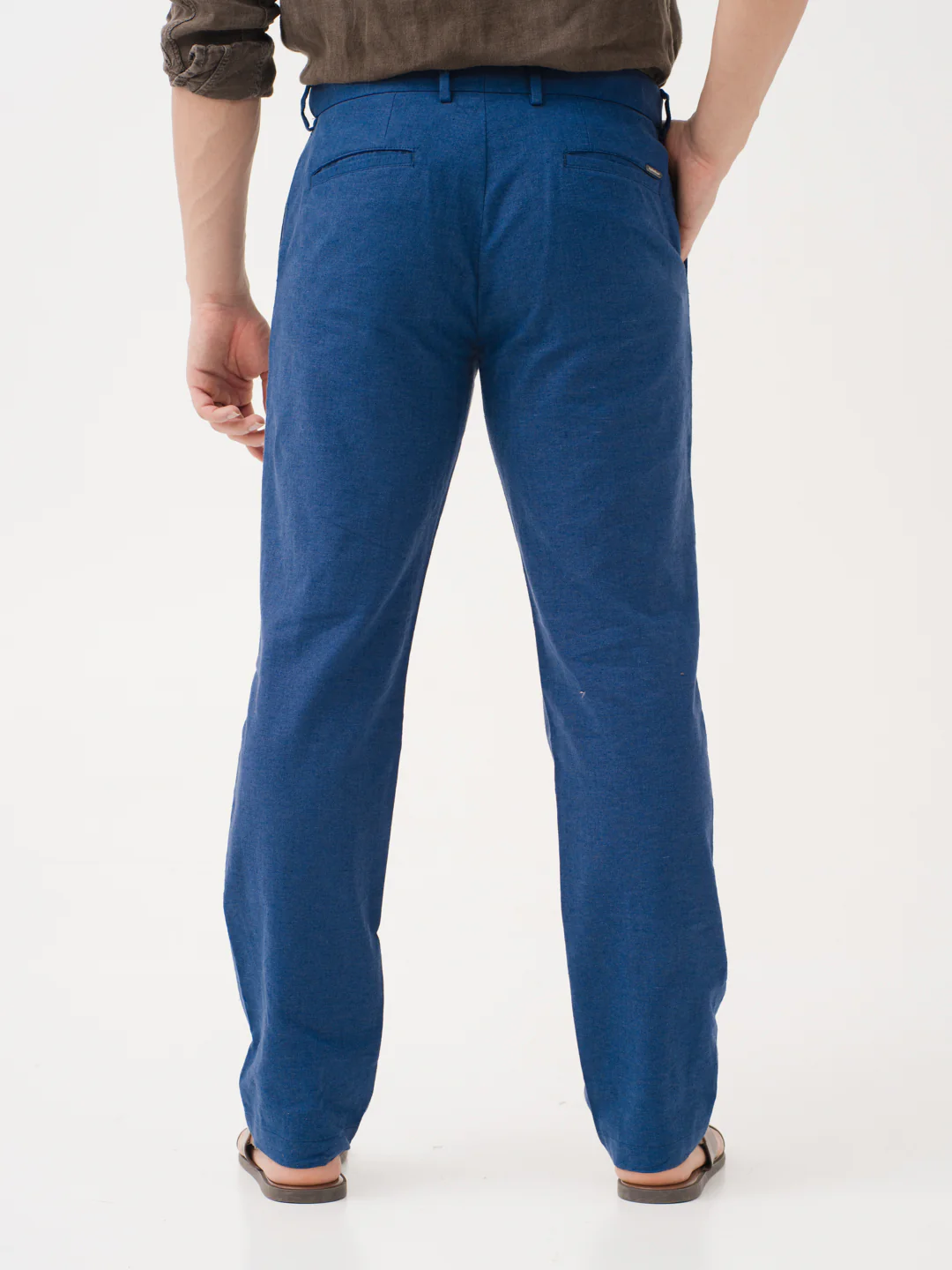 Aqualon Blue 100% Linen Pants - Image 9