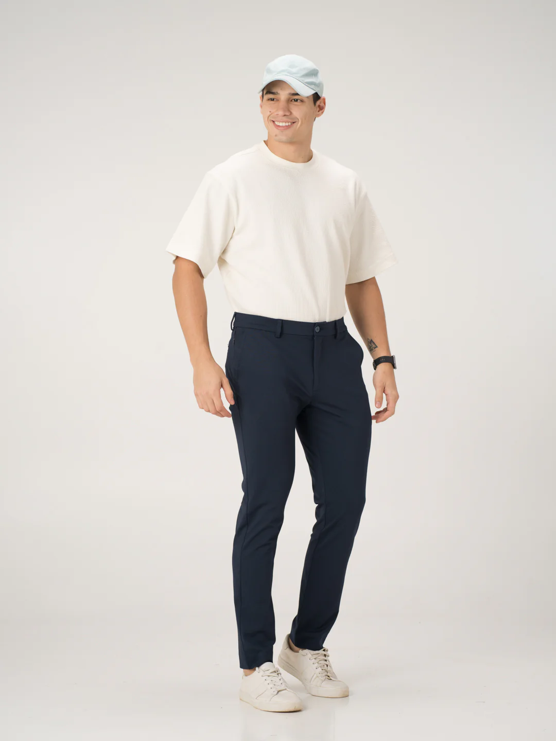 Aquatic Blue Slim Fit Lightweight Power Stretch Pants - Image 10
