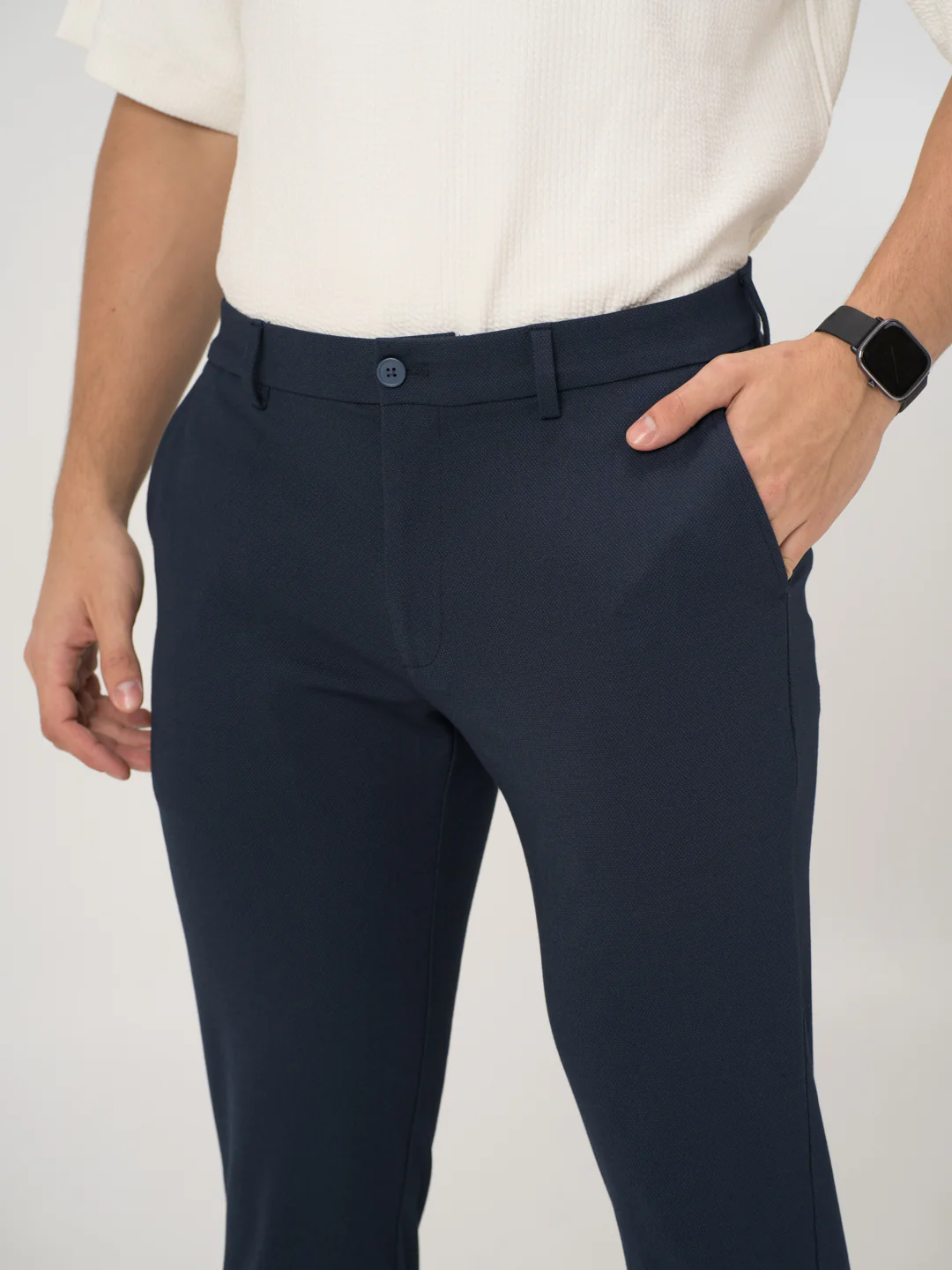 Aquatic Blue Slim Fit Lightweight Power Stretch Pants - Image 11