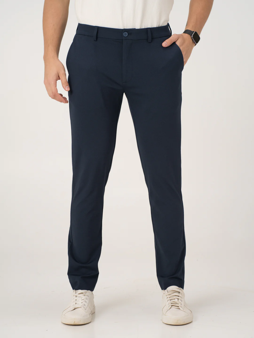 Aquatic Blue Slim Fit Lightweight Power Stretch Pants - Image 2