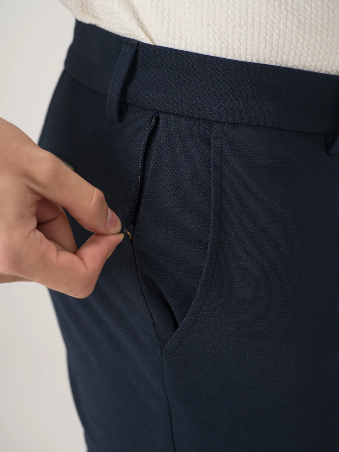 Aquatic Blue Slim Fit Lightweight Power Stretch Pants - Image 5