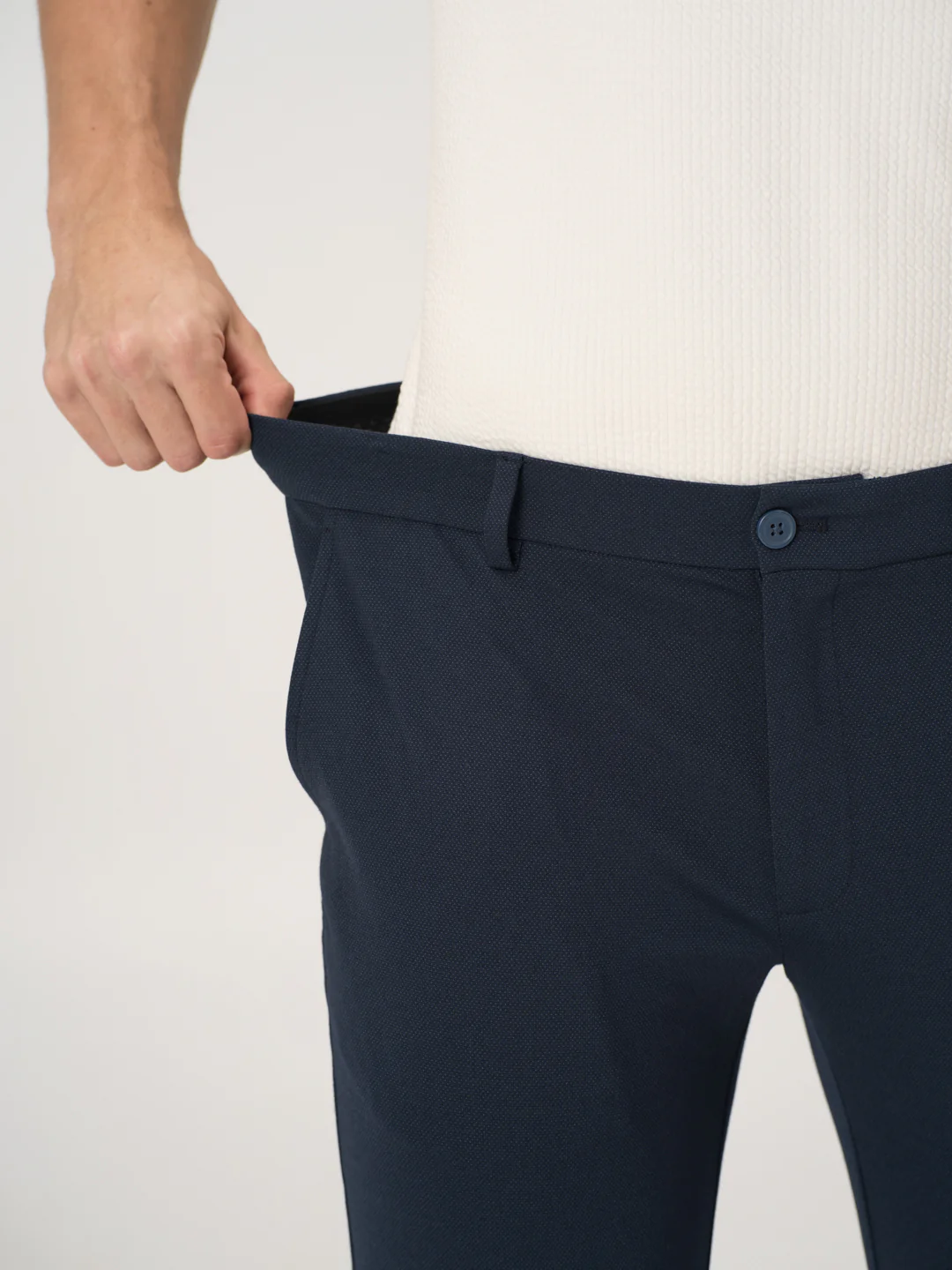 Aquatic Blue Slim Fit Lightweight Power Stretch Pants - Image 6