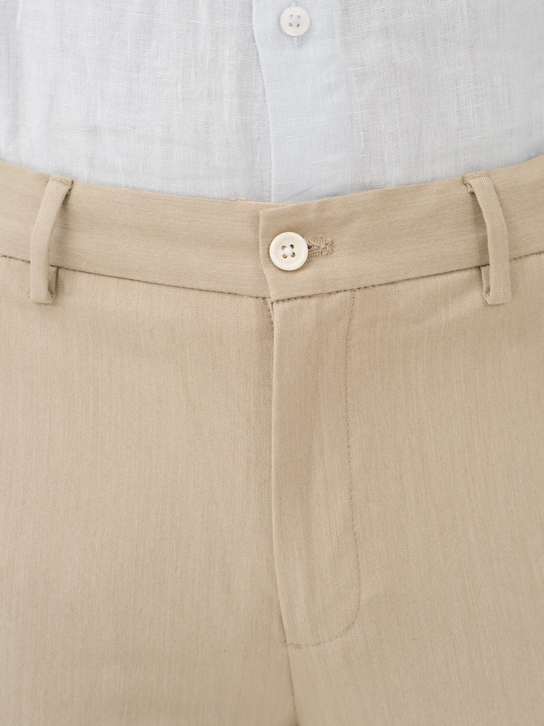 Argil Khaki Luxury Twill Relaxed Fit Stretch Formal Pants - Image 8