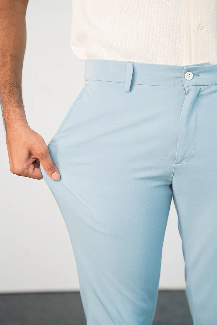 Arctic Blue Stretch Chinos - Image 3