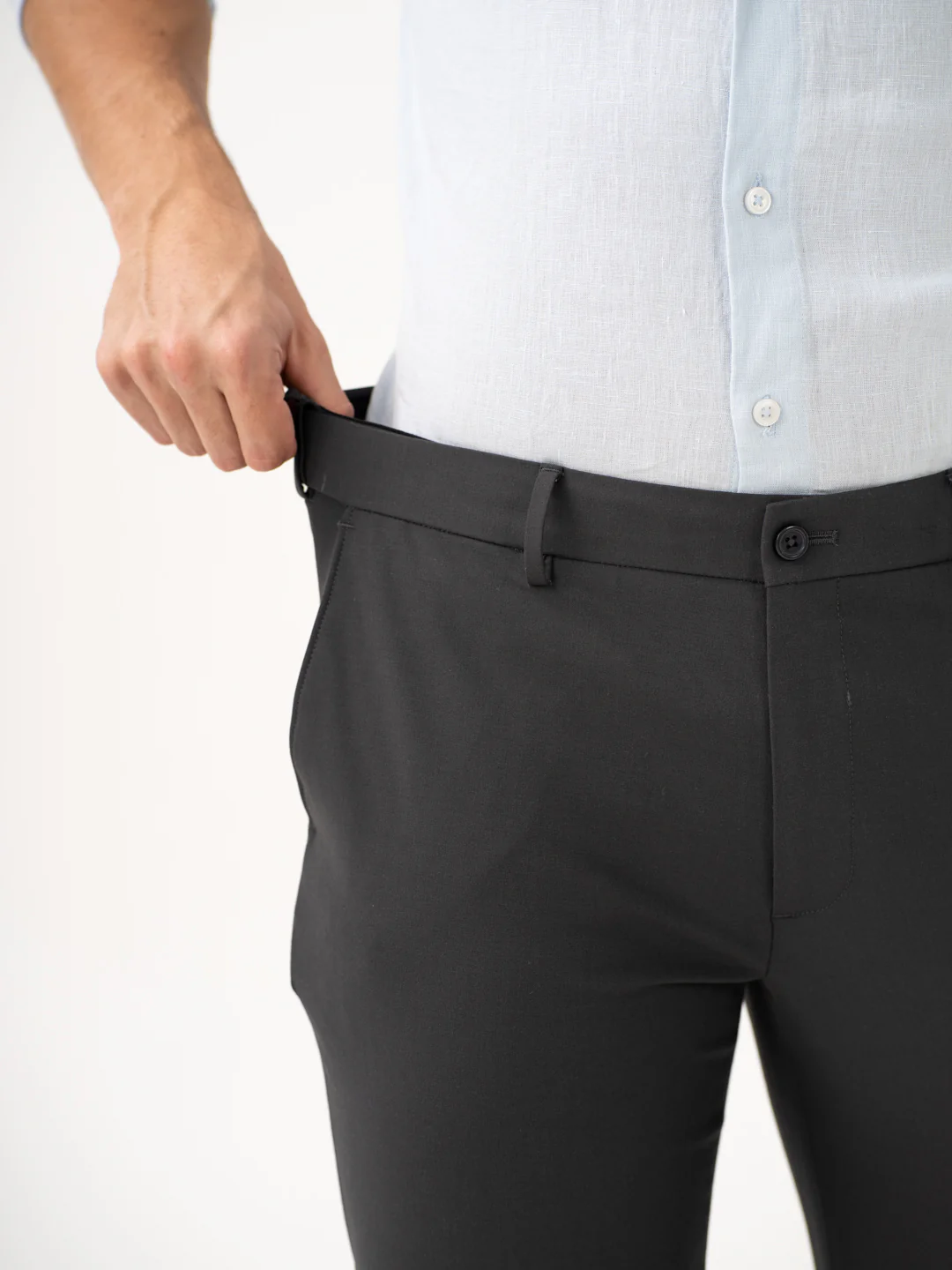 Timeless Grey Slim Fit Stretch Formal Pants - Image 5