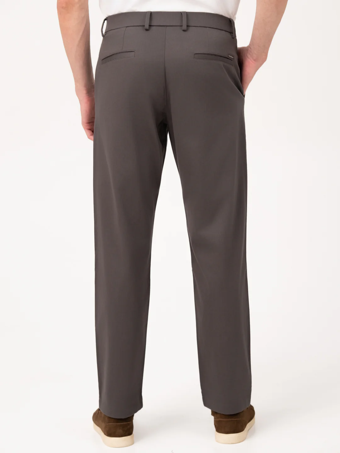 Ashvane Grey Relaxed Fit Stretch Chinos for Men - Image 8