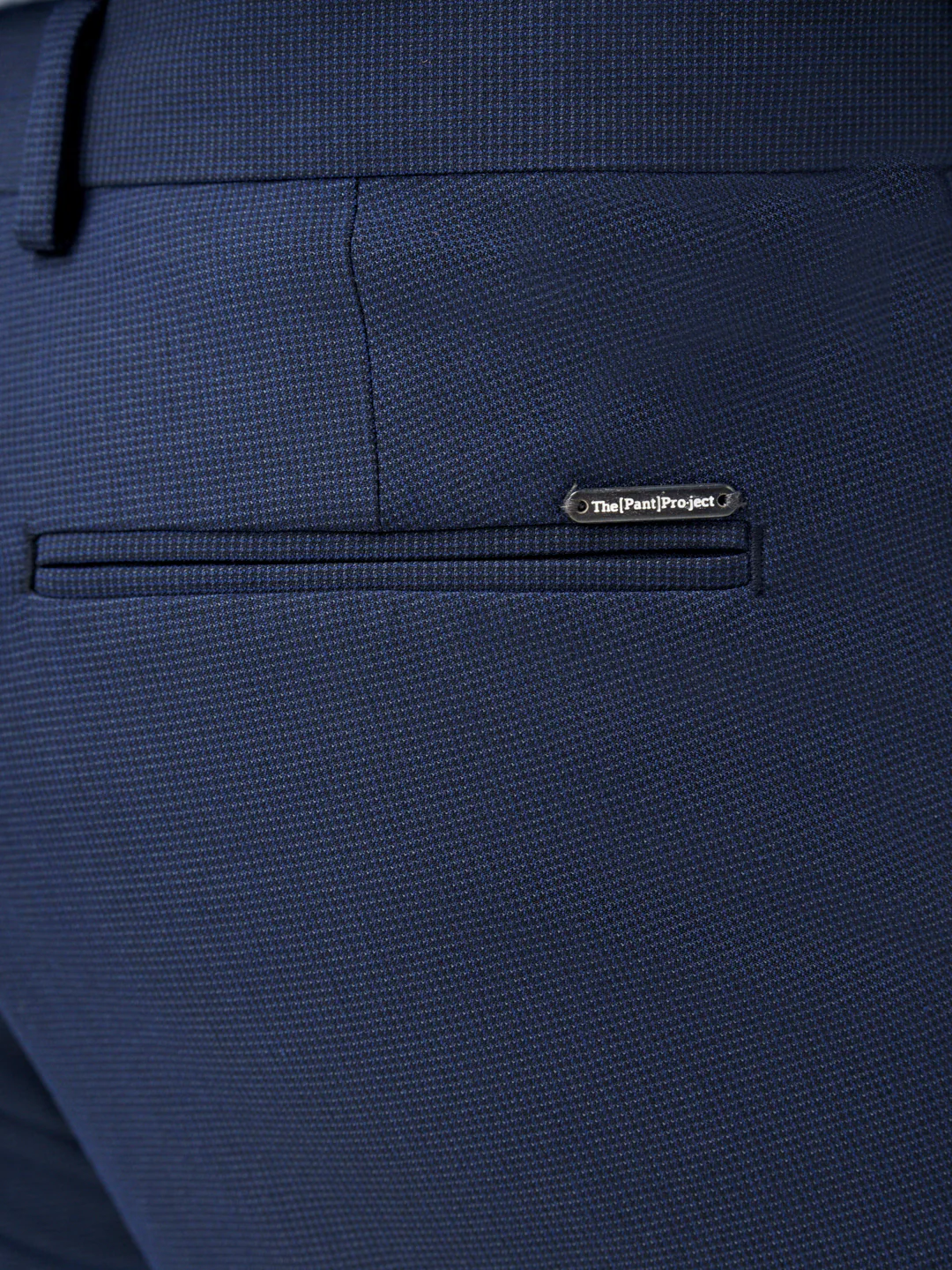 Astro Navy Micro Checks Stretch Pants - Image 7