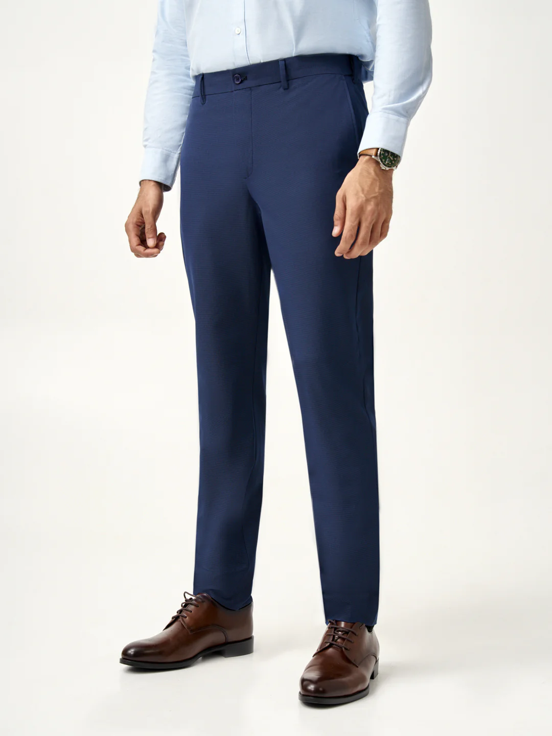 Astro Navy Micro Checks Stretch Pants - Image 9