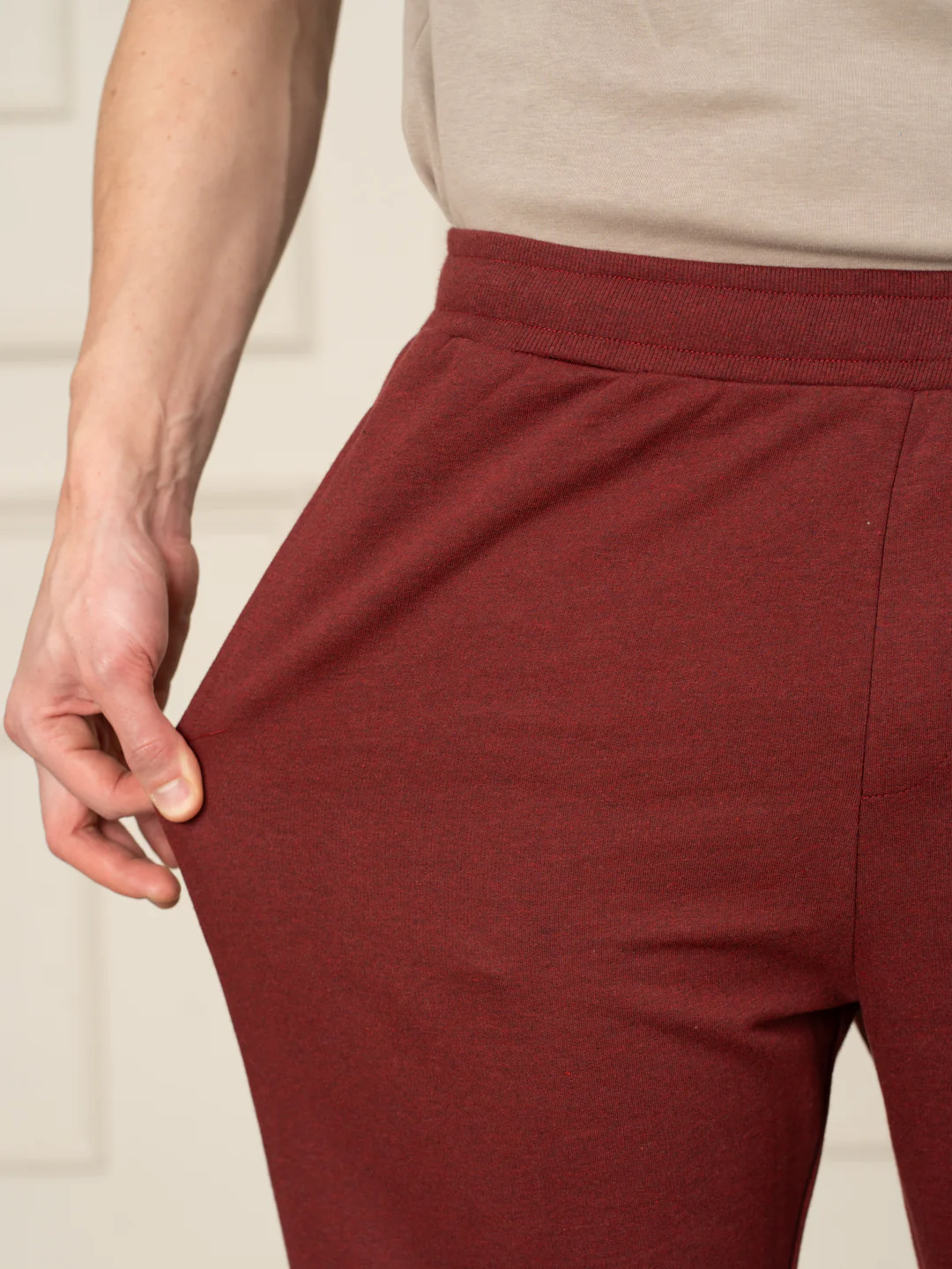 Aurora Red Tapered Fit Joggers - Image 3
