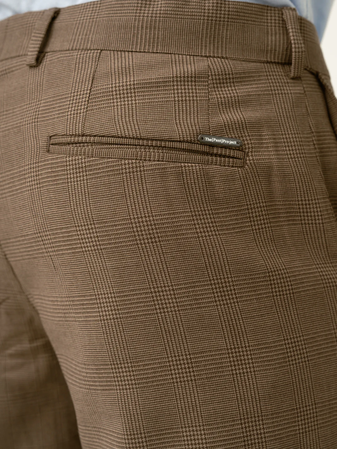Autumn Brown Checks Merino Wool Pants - Image 11