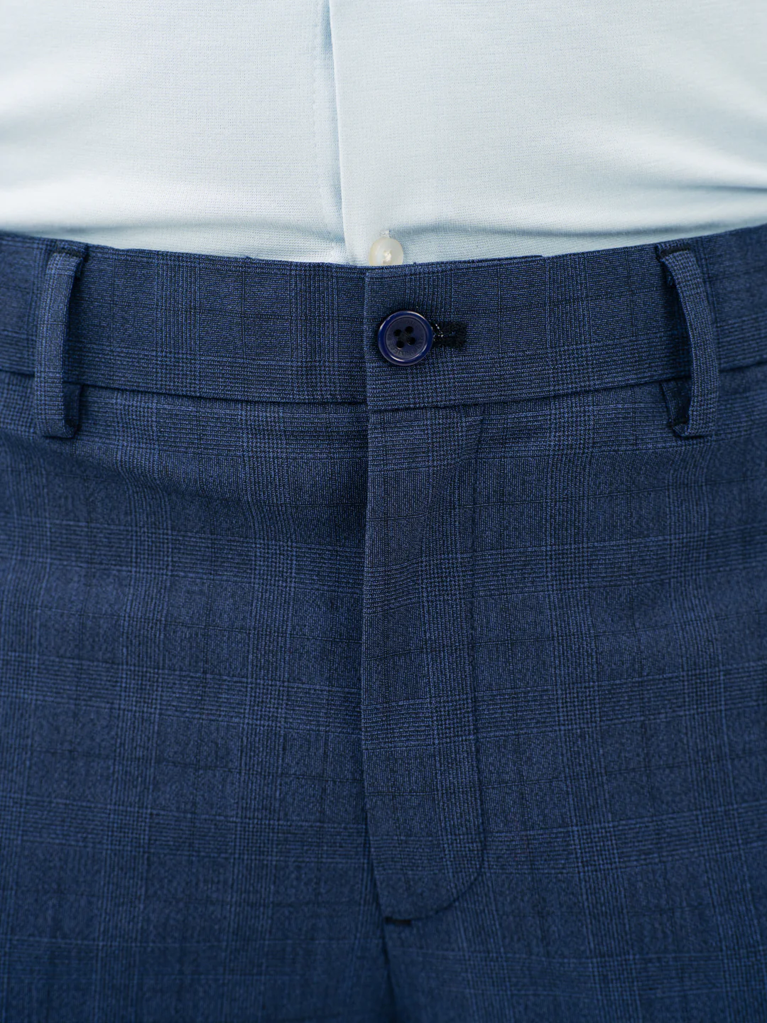 Azure Blue Checks Formal Pants - Image 11