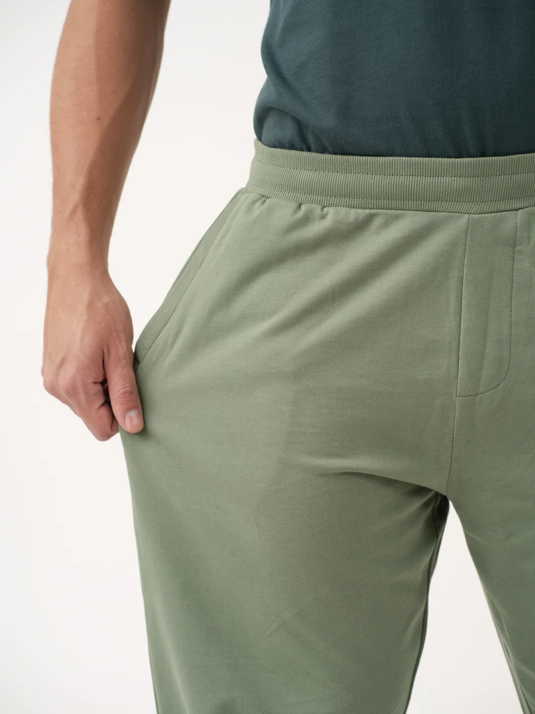 Backpacker Green Cotton Sweatpants - Image 4