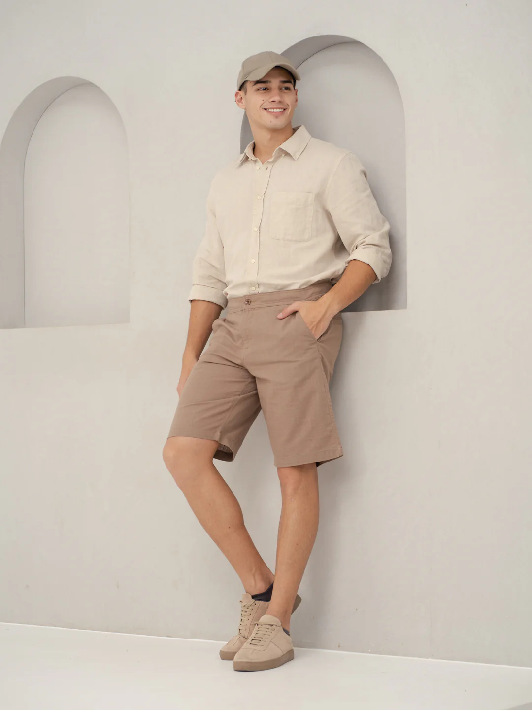 Baga Brown All Day Lounge Cotton Shorts - Image 5