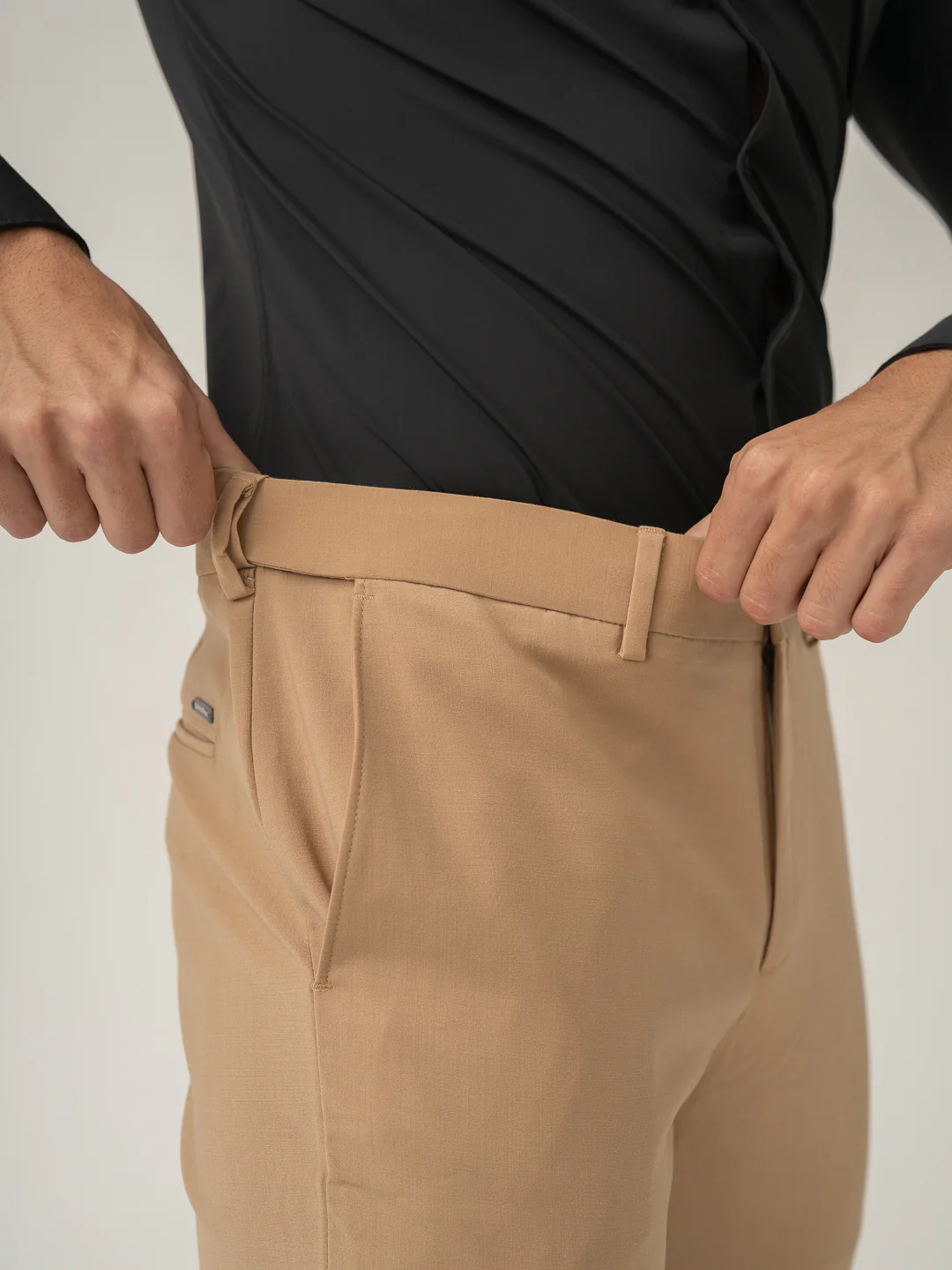 Baku Beige Luxury Merino Wool Pants - Image 4
