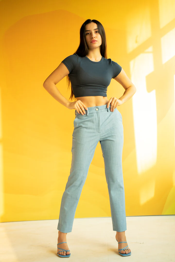 Bali Blue Business Casual Women Pants - Image 3