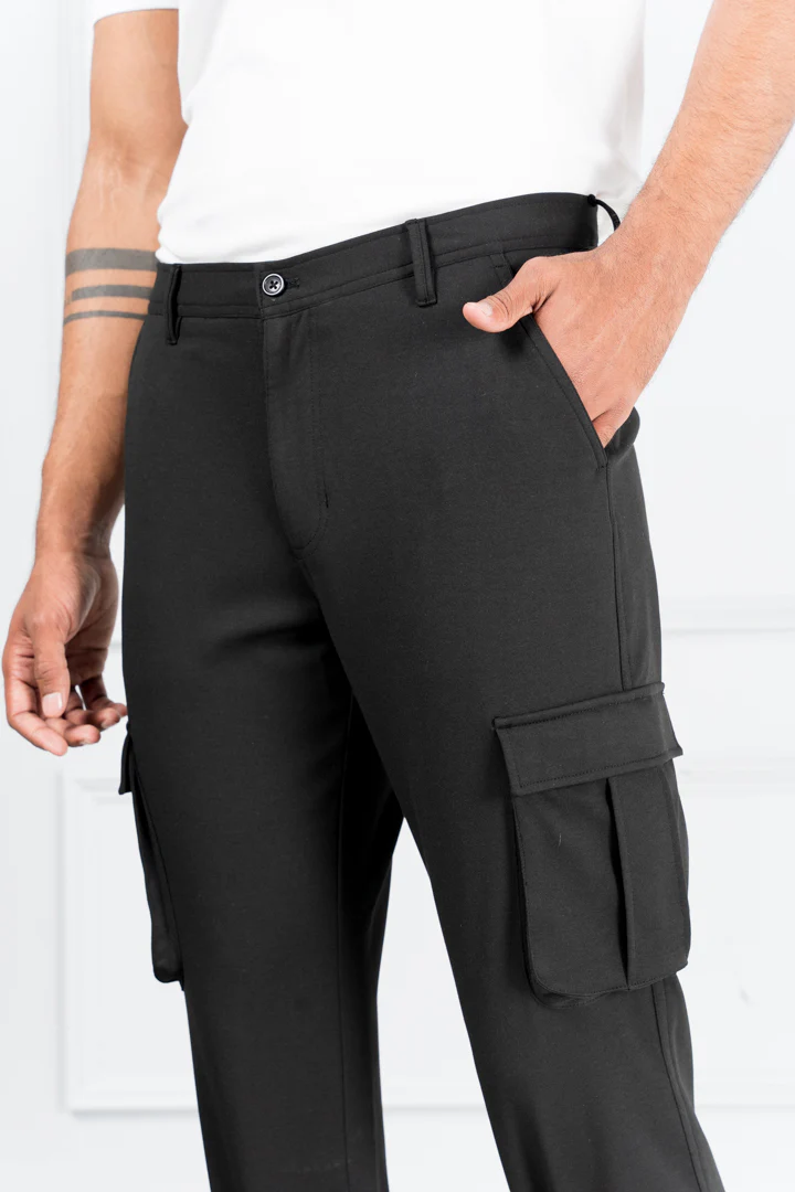 Bangalore Black Power-Stretch Cargo Pants - Image 2