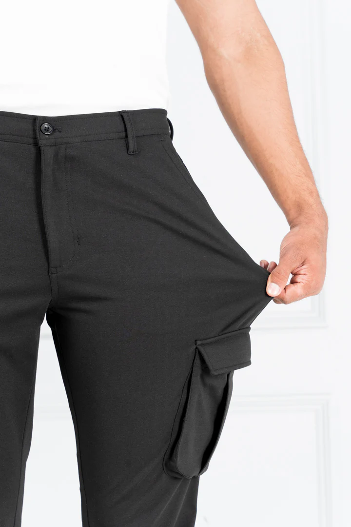 Bangalore Black Power-Stretch Cargo Pants - Image 4