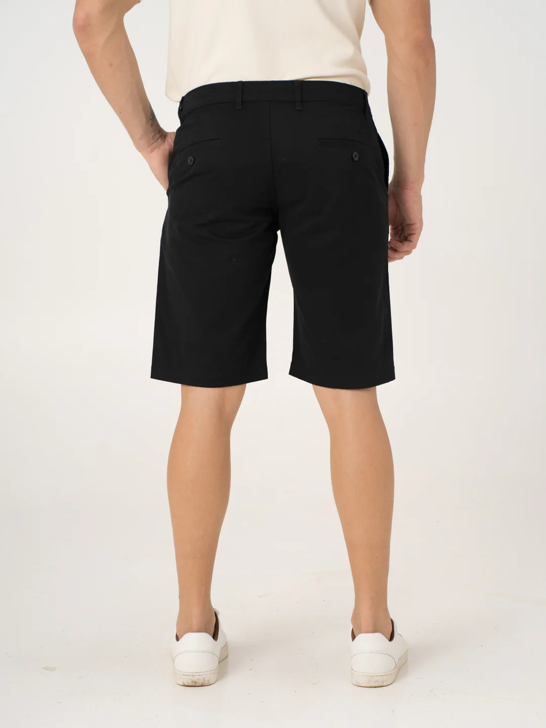 Basquiat Black Stretch Chino Shorts - Image 6