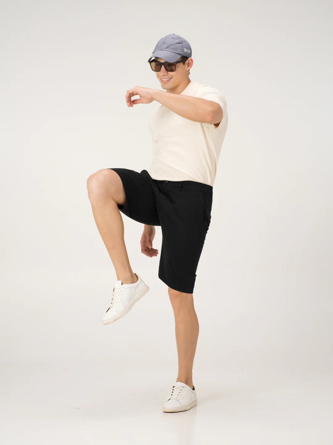 Basquiat Black Stretch Chino Shorts - Image 7