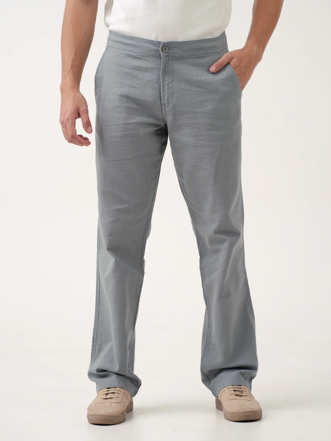 Bay Blue All Day Lounge Cotton Pants - Image 4