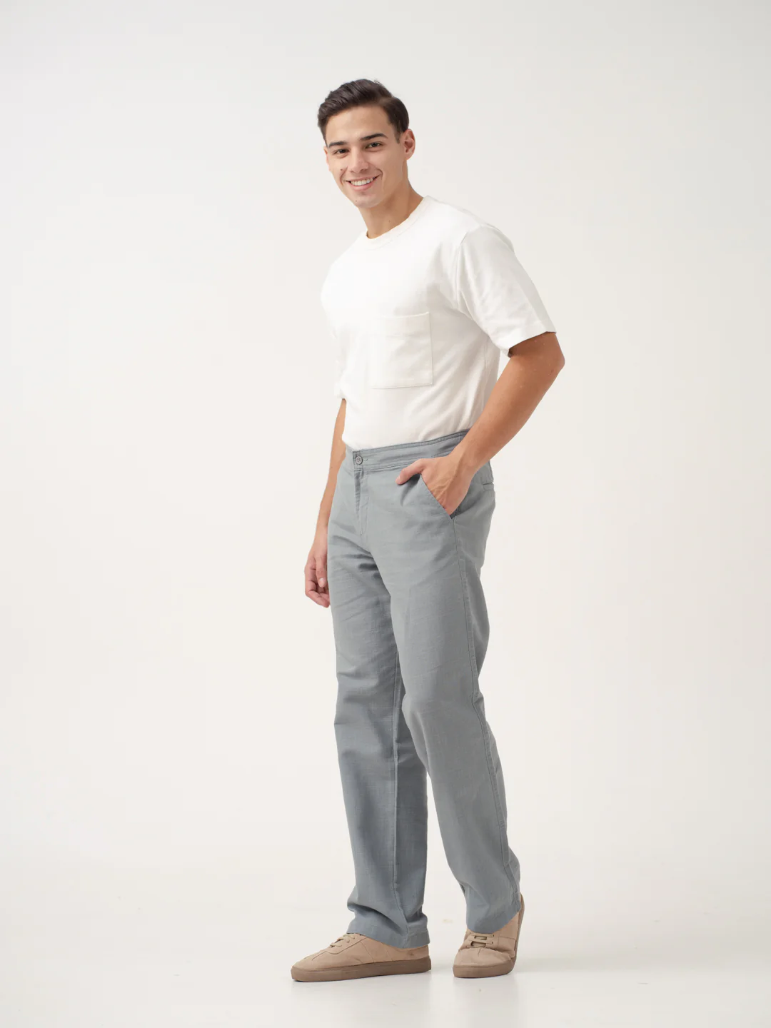 Bay Blue All Day Lounge Cotton Pants - Image 5