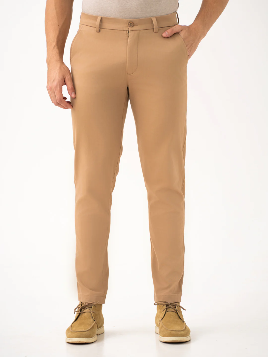 Court Khaki Slim Fit Stretch Chinos - Image 2