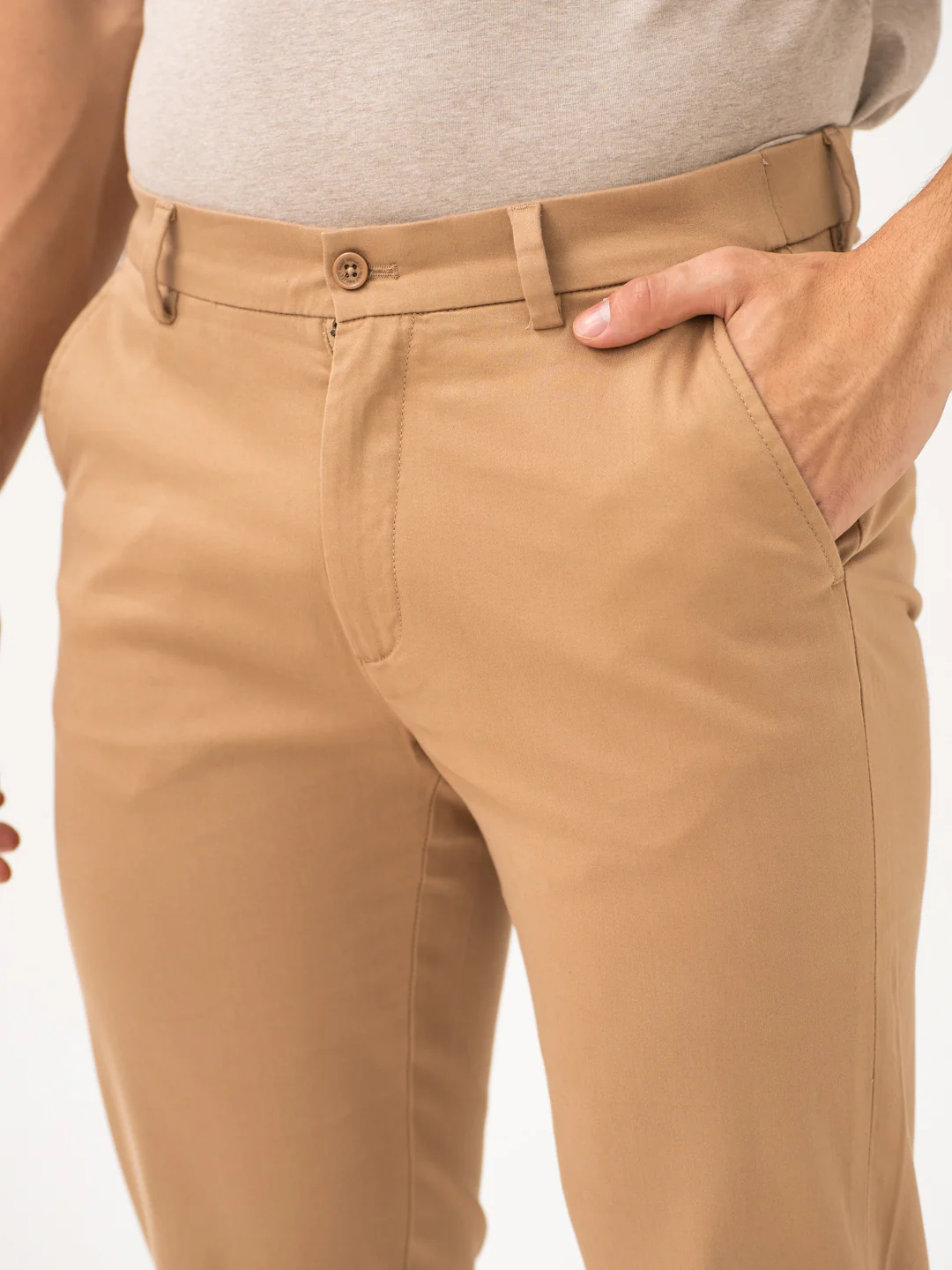 Court Khaki Slim Fit Stretch Chinos - Image 8