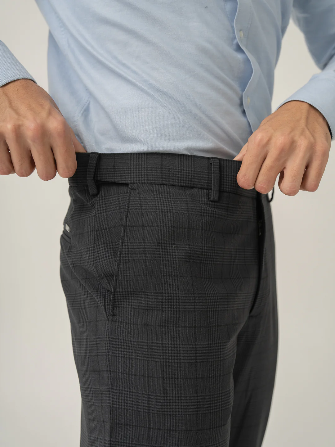 Belgium Black Checks Merino Wool Pants - Image 4
