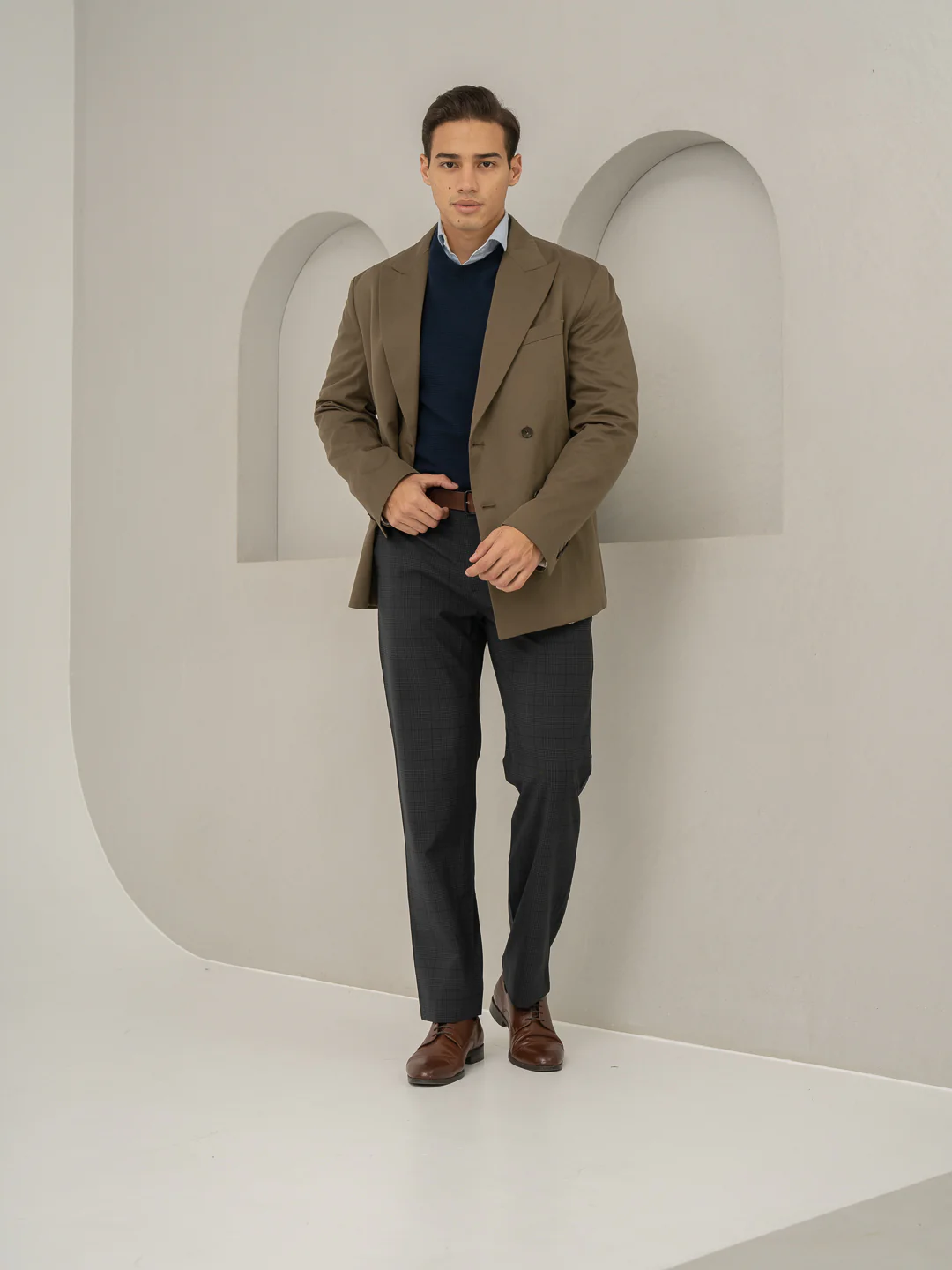 Belgium Black Checks Merino Wool Pants - Image 5