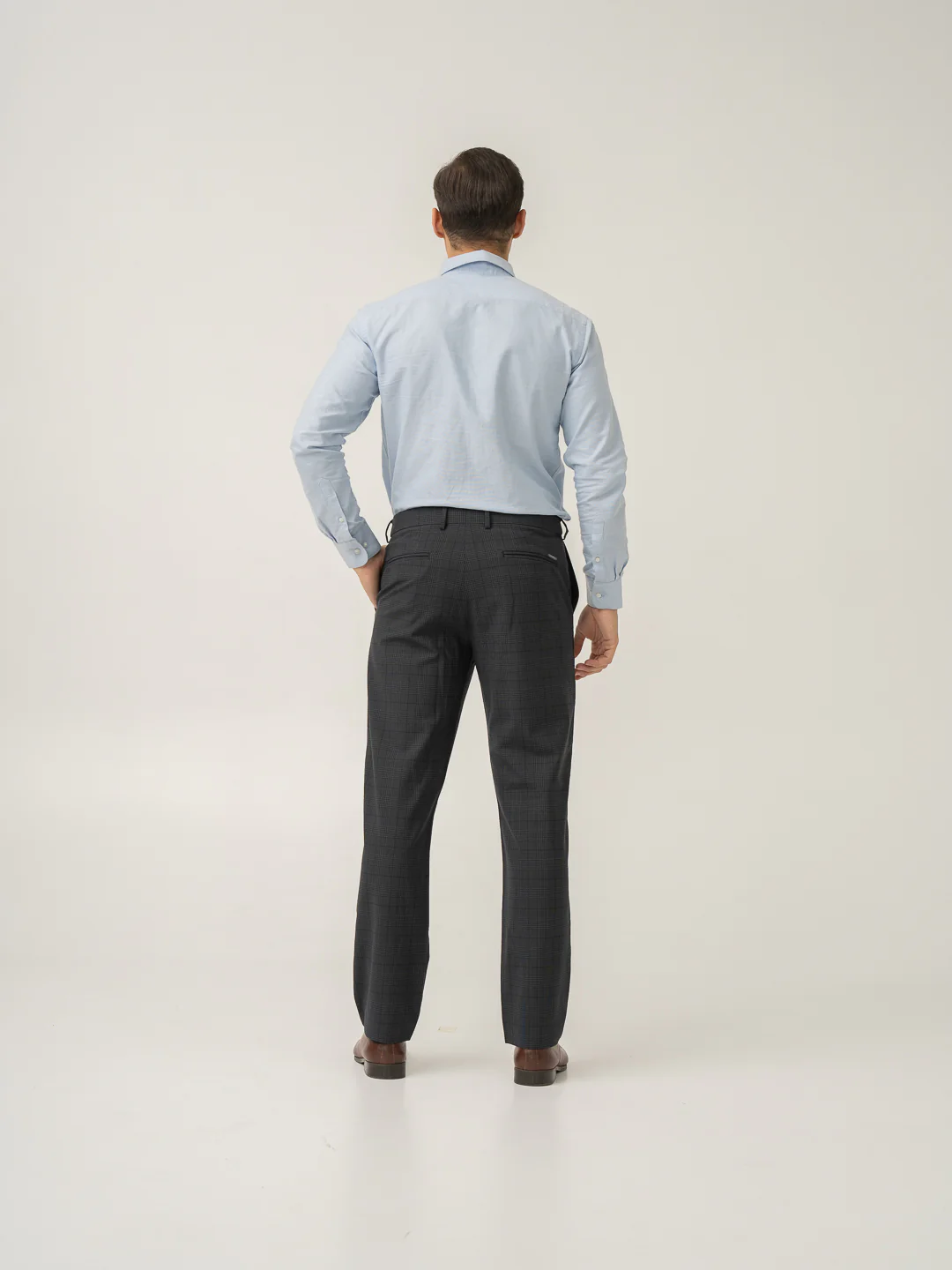 Belgium Black Checks Merino Wool Pants - Image 6