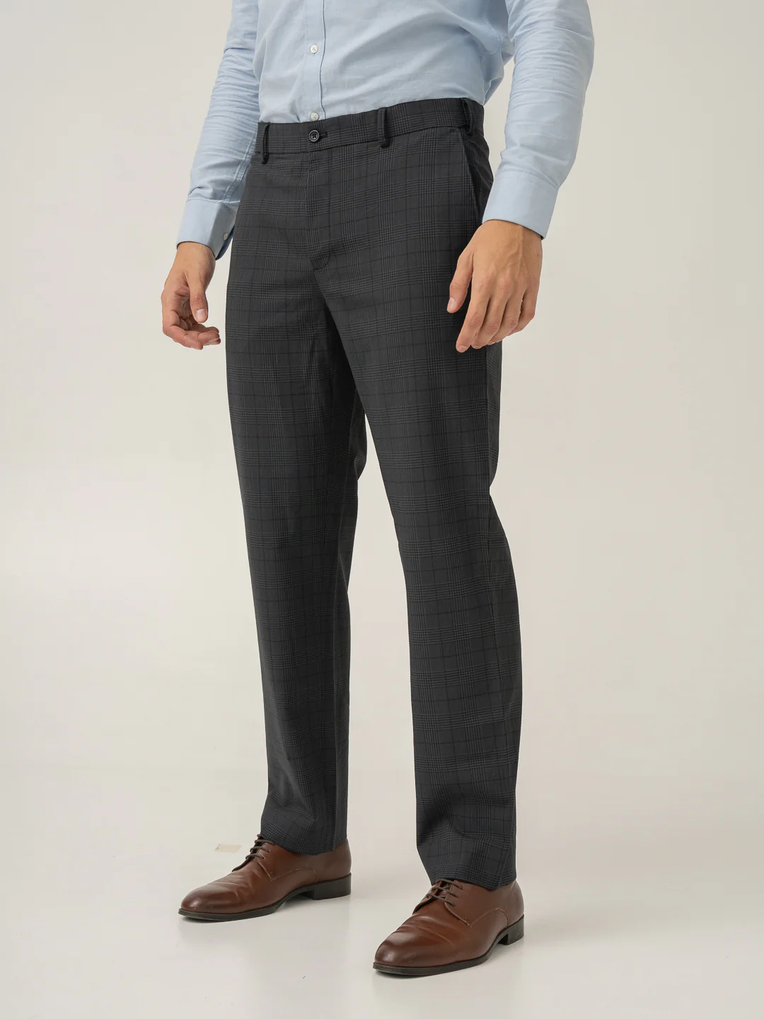 Belgium Black Checks Merino Wool Pants - Image 7