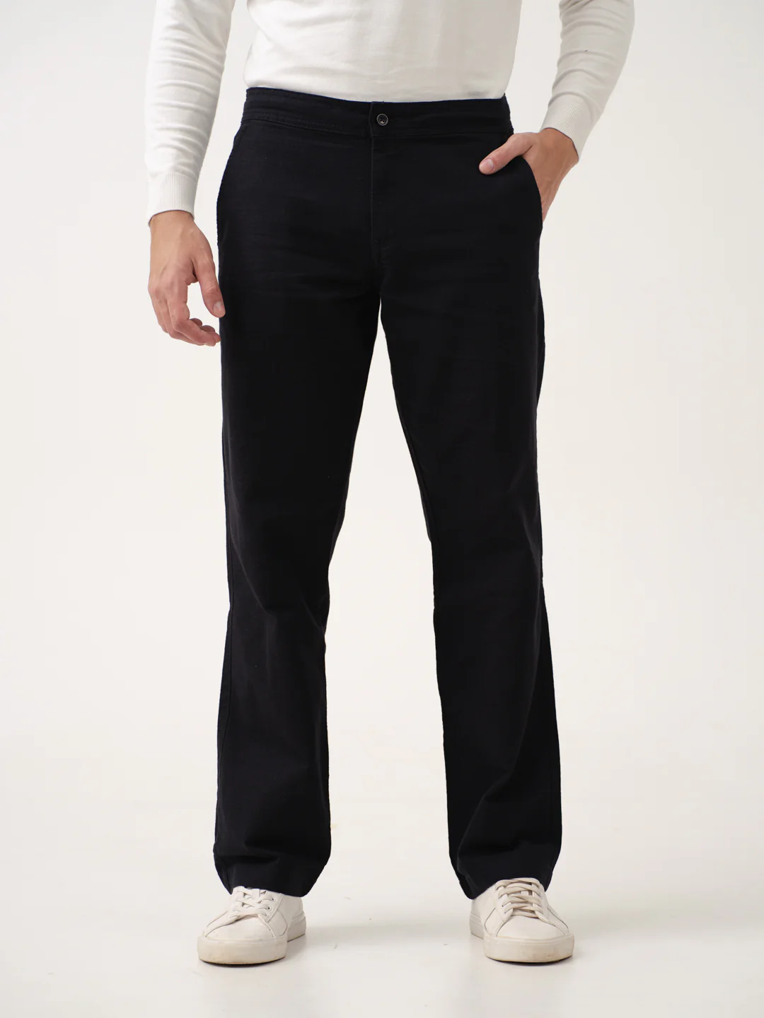 Belvidere Black All Day Lounge Cotton Pants - Image 4