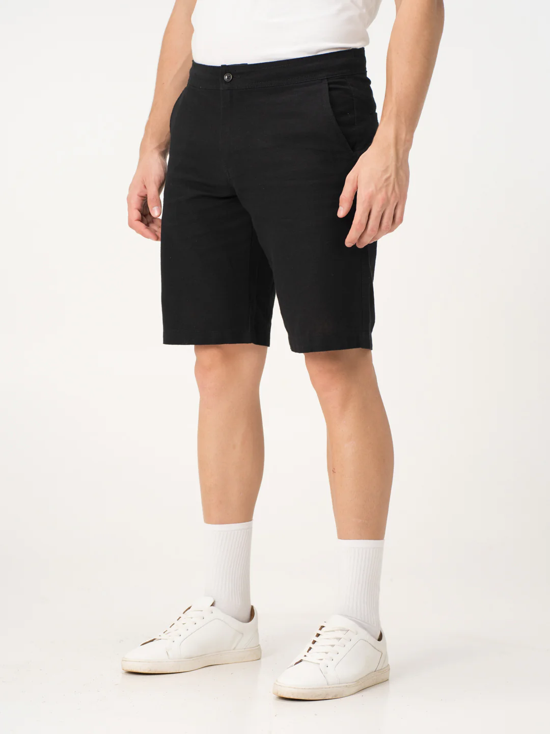 Belvidere Black All Day Lounge Cotton Shorts - Image 3