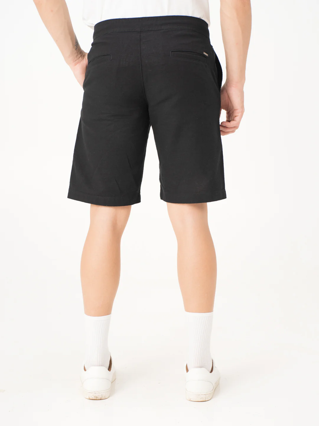 Belvidere Black All Day Lounge Cotton Shorts - Image 4
