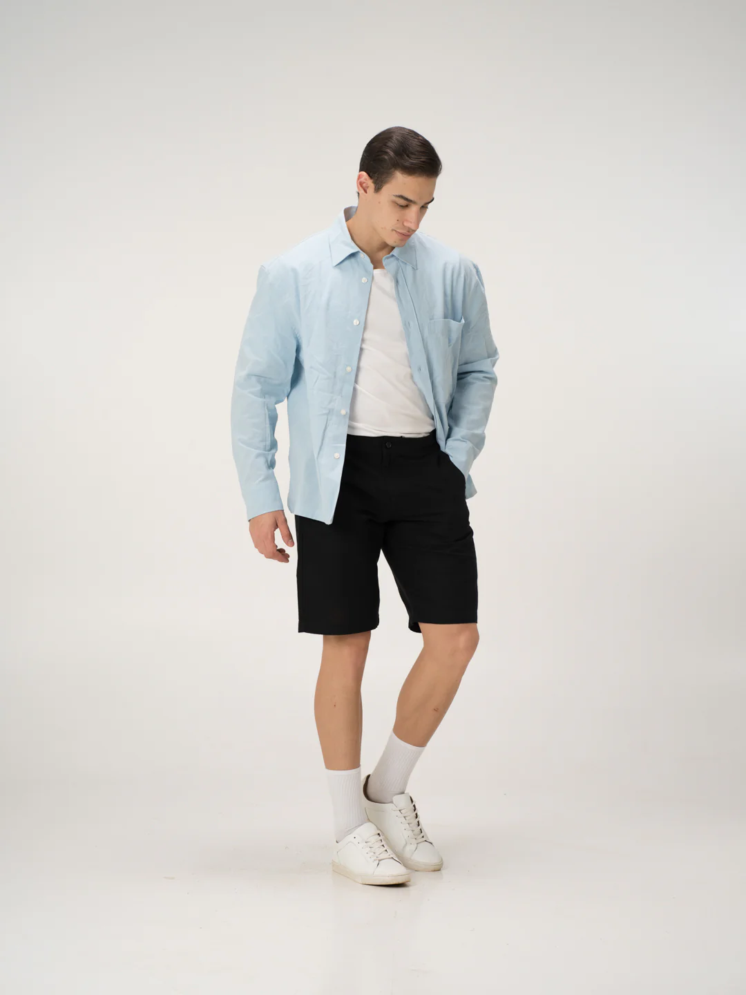 Belvidere Black All Day Lounge Cotton Shorts - Image 5