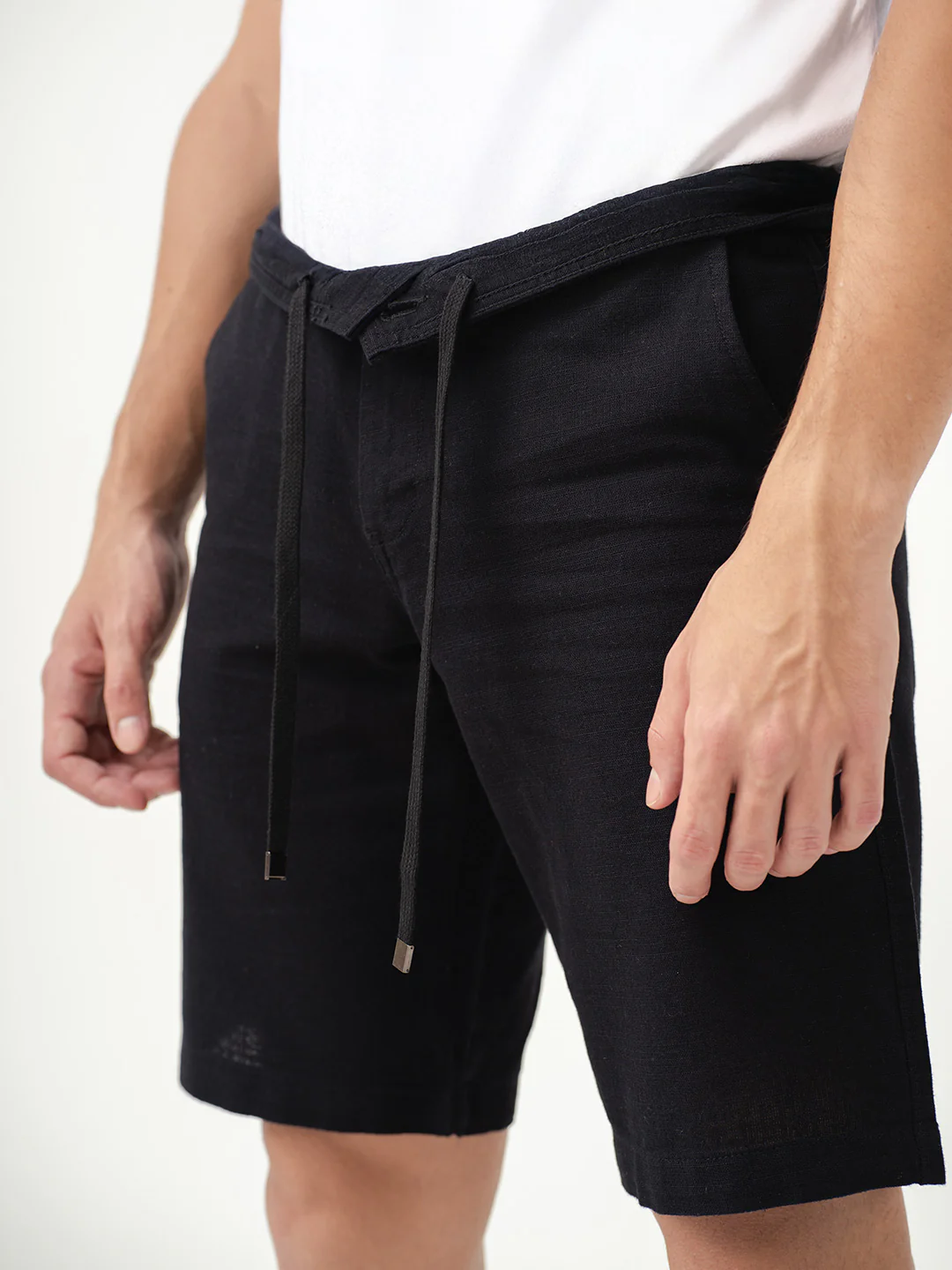 Belvidere Black All Day Lounge Cotton Shorts - Image 7