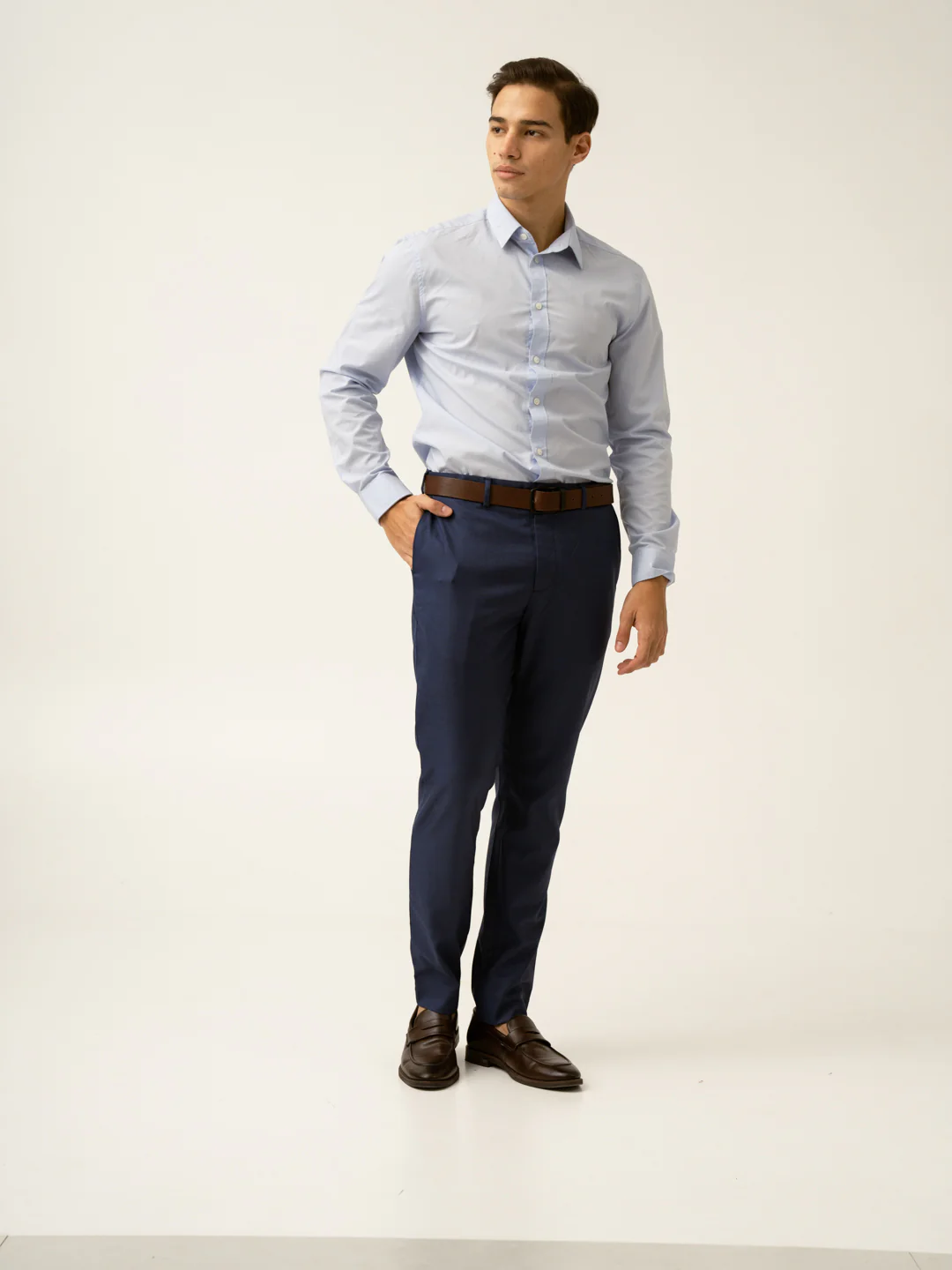 Billy Blue Textured Formal Pants - Image 12