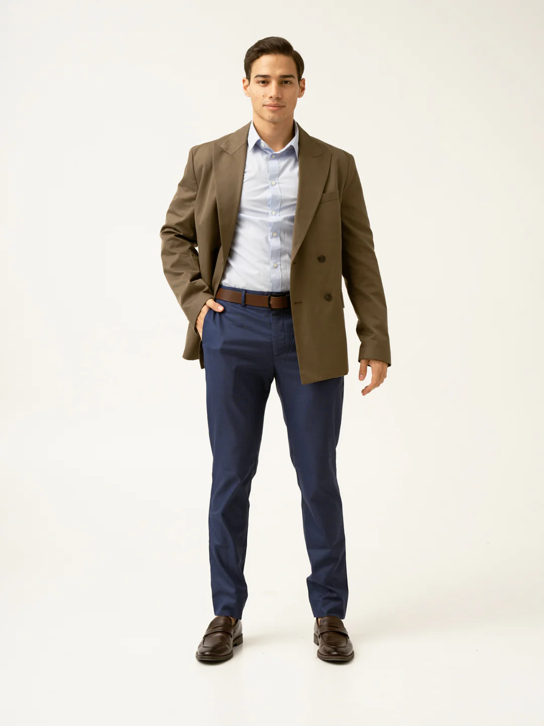 Billy Blue Textured Formal Pants - Image 13