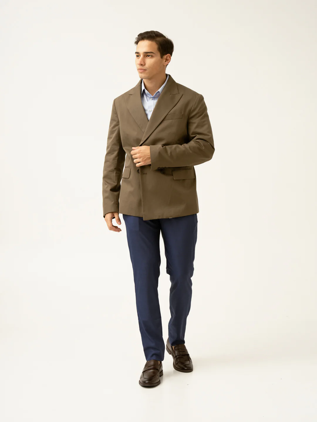 Billy Blue Textured Formal Pants - Image 14
