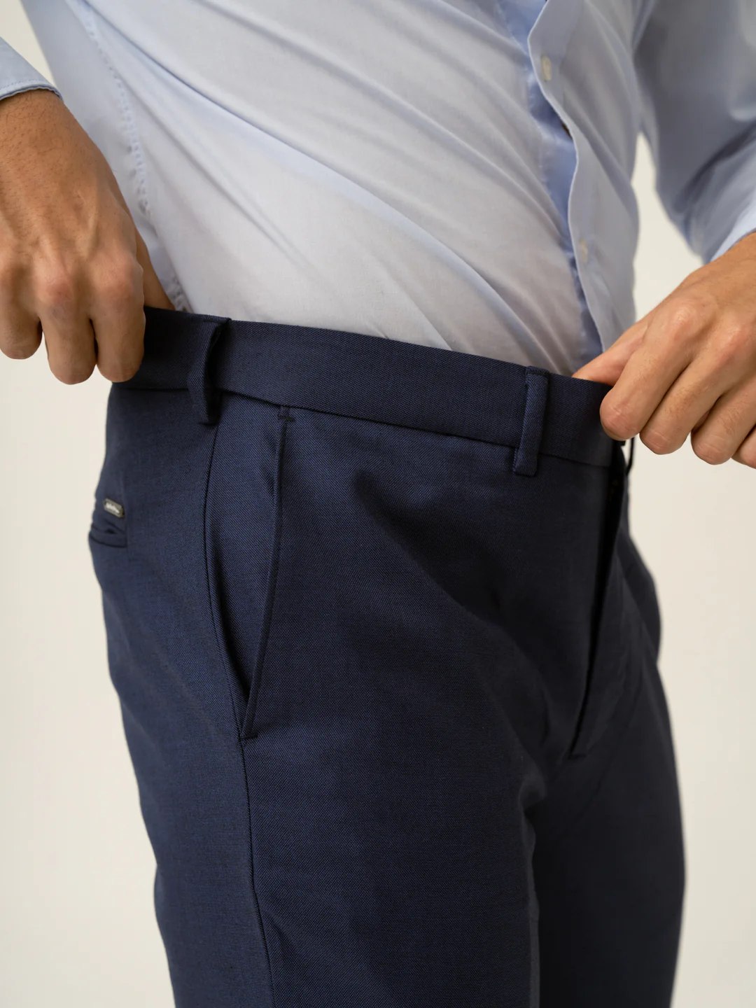 Billy Blue Textured Formal Pants - Image 5